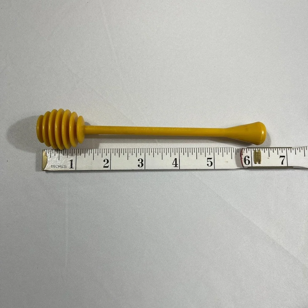 Vintage Yellow Plastic Honey Dipper Vermont Plastics Inc 6.5 Inch Kitchen Tool